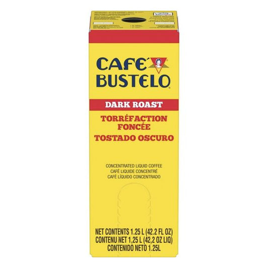  Café Bustelo 100% Arabica Dark Roast Liquid Coffee Concentrate, 1.25L (One Box)