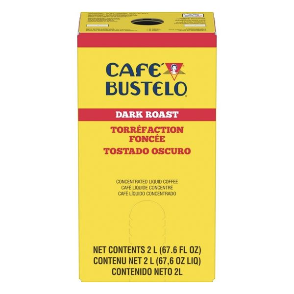  Café Bustelo 100% Arabica Dark Roast Liquid Coffee Concentrate, 2L (One Box)