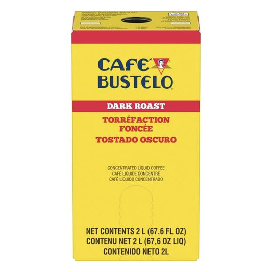  Café Bustelo 100% Arabica Dark Roast Liquid Coffee Concentrate, 2L (One Box)