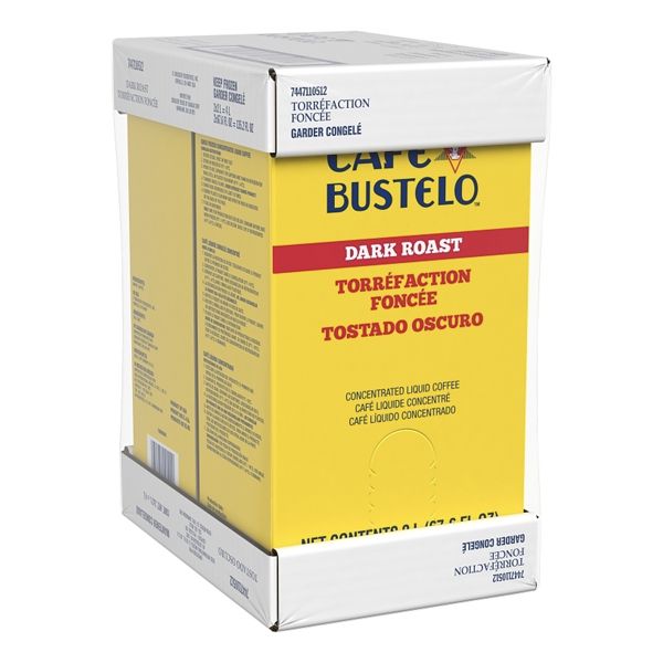  Café Bustelo 100% Arabica Dark Roast Liquid Coffee Concentrate, 2L (Two Boxes)