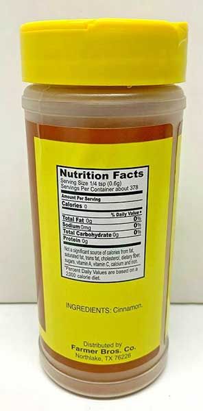  Cain's Ground Cinnamon (2 Bottle/8 Oz Each)
