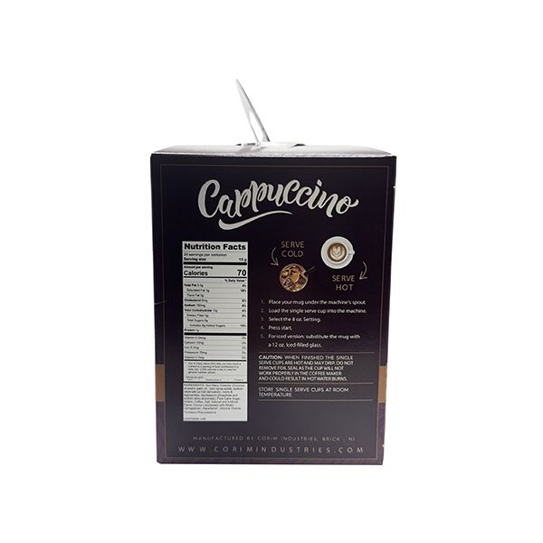  Caffe De Aroma Cappuccino Sampler, 24 Cups – 8 Each Vanilla Chai, Caramel, French Vanilla