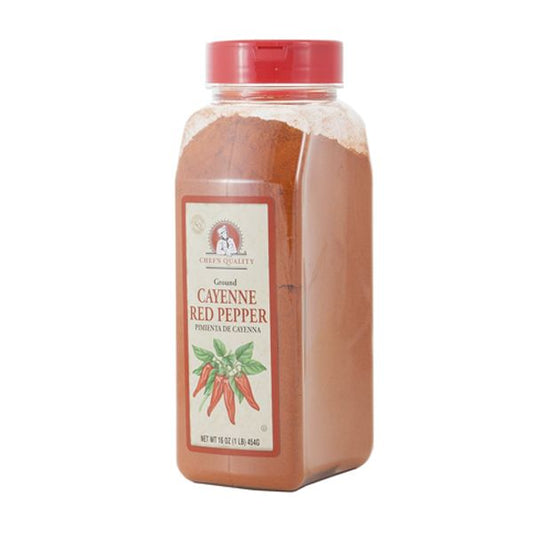  Chef's Quality Ground Cayenne Red Pepper Powder, 16oz Bottle – Bold Heat & Pure Flavor