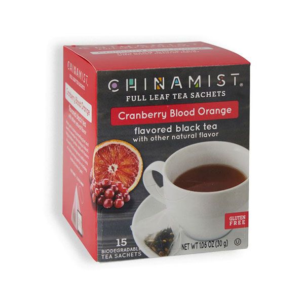  China Mist - Cranberry Blood Orange Organic Black Full Leaf Tea Sachet, 2 Boxes 15 Count Each
