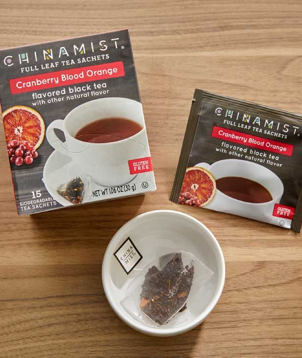  China Mist - Cranberry Blood Orange Organic Black Full Leaf Tea Sachet, 2 Boxes 15 Count Each