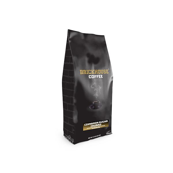  Brickhouse Cinnamon Sugar Churro Flavored Ground Coffee, 100% Arabica, Spiced And Sweet, 12oz Bag