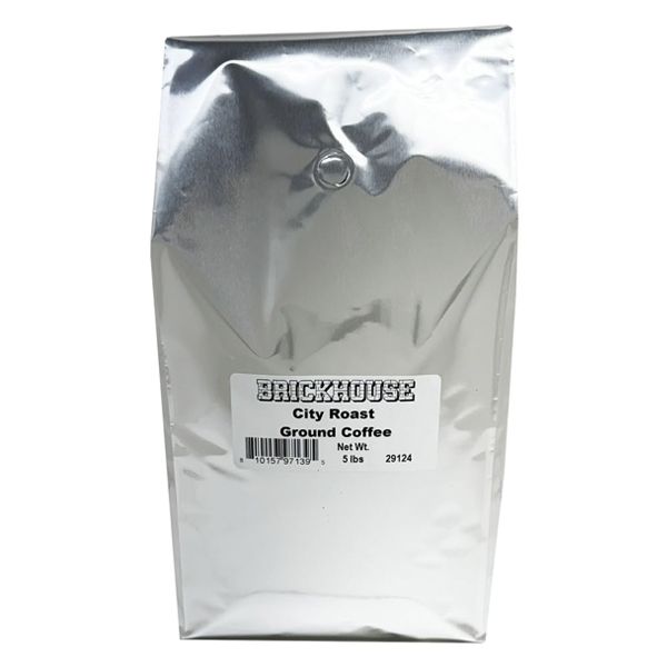  Brickhouse City Roast, Ground Coffee, 5LB Bag