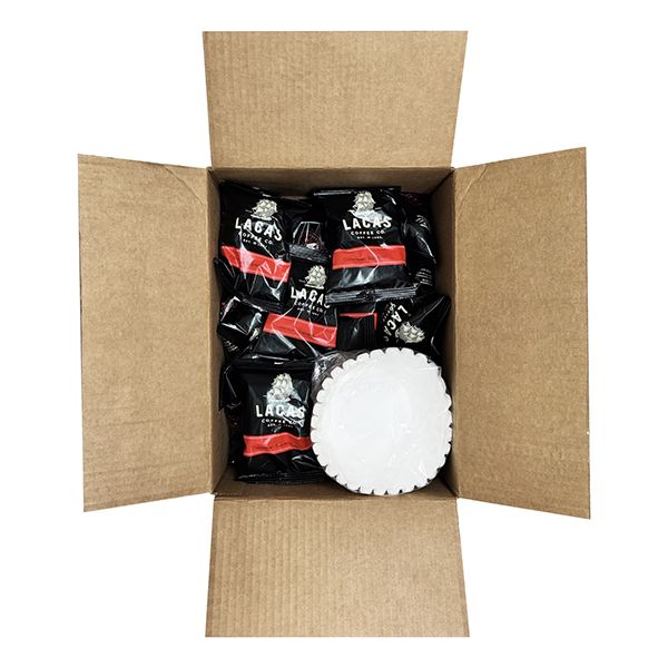  Lacas Coffee Colombian Supremo Ground Coffee, Medium Roast, 24 X 3oz Fractional Packs With Filters