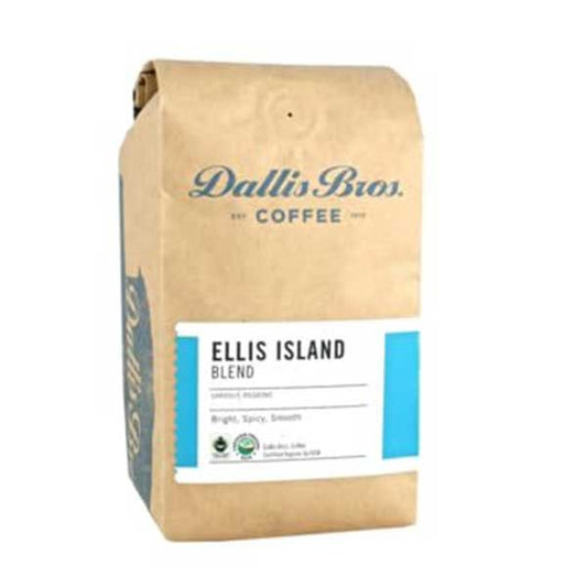  Dallis Bros. Coffee "Ellis Island Blend" Medium Roasted Fair Trade Organic Whole Bean Coffee - 12 Oz Bag