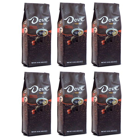  Dove Dark Chocolate, Naturally And Artificially Flavored Ground Coffee, 6/10 Oz Bags