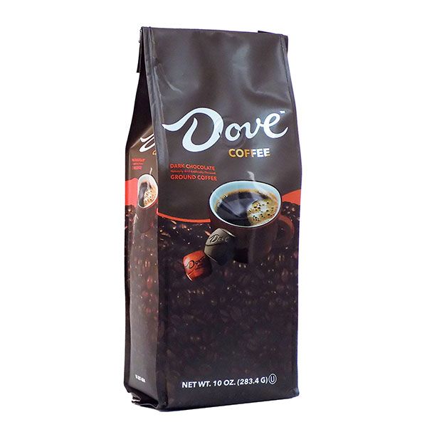  Dove Dark Chocolate, Naturally And Artificially Flavored Ground Coffee, 6/10 Oz Bags