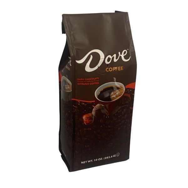  Dove Dark Chocolate, Naturally And Artificially Flavored Ground Coffee, 4/10 Oz Bags