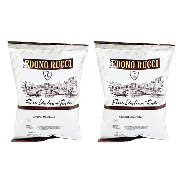  Edono Rucci Caramel Macchiato Cappuccino Mix, 2/2 Lb Bags