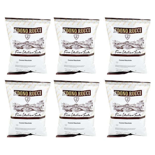  Edono Rucci Caramel Macchiato Cappuccino Mix, 6/2 Lb Bags