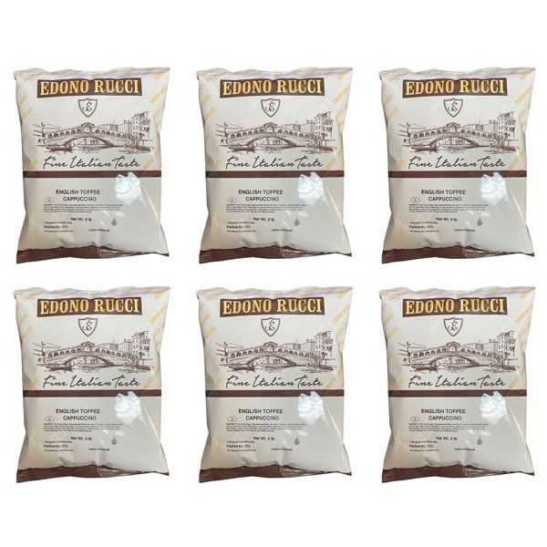  Edono Rucci English Toffee Cappuccino Mix, 6/2 Lbs Bags