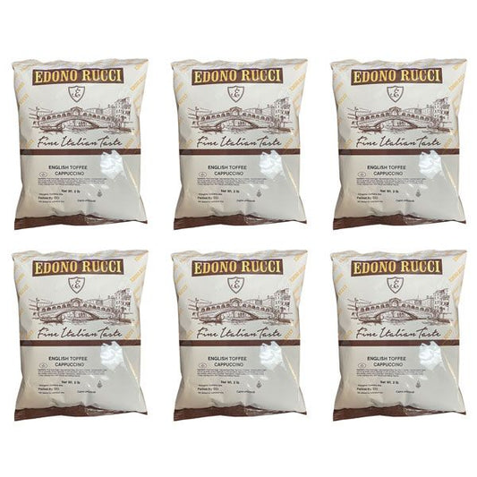  Edono Rucci English Toffee Cappuccino Mix, 6/2 Lbs Bags