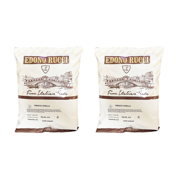  Edono Rucci French Vanilla Cappuccino Mix, 2 Bags (2 Lbs Each)