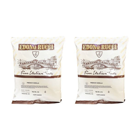  Edono Rucci French Vanilla Cappuccino Mix, 2 Bags (2 Lbs Each)