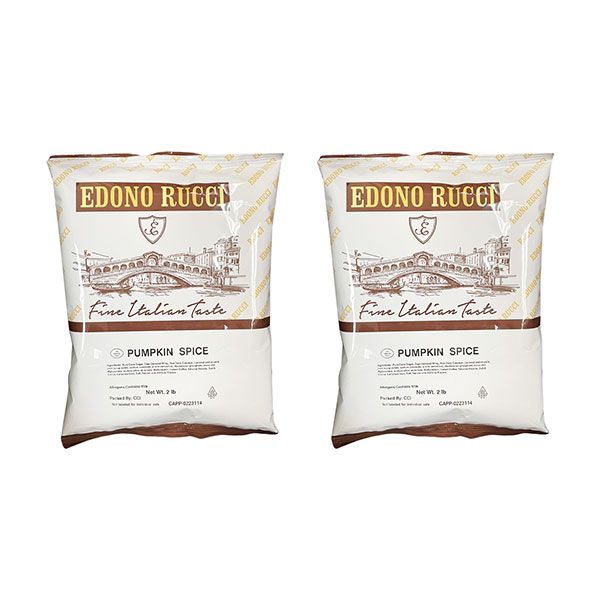  Edono Rucci Pumpkin Spice Cappuccino Mix, 2 Bags (2 Lbs Each)
