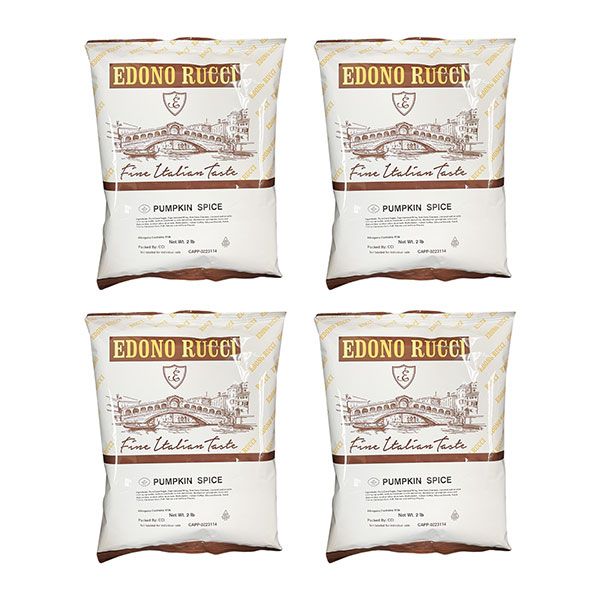  Edono Rucci Pumpkin Spice Cappuccino Mix, 4 Bags (2 Lbs Each)