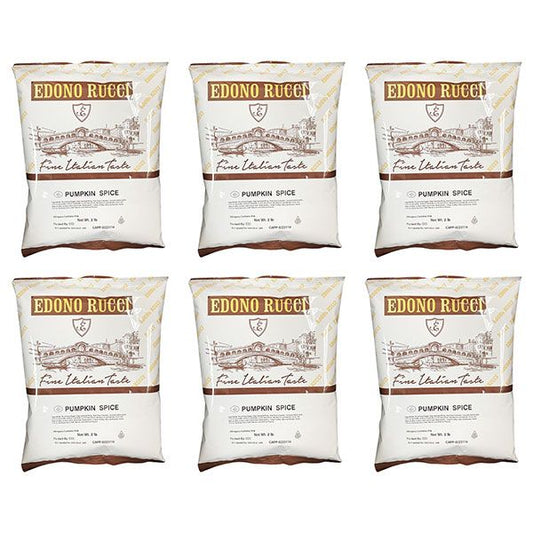  Edono Rucci Pumpkin Spice Cappuccino Mix, 6 Bags (2 Lbs Each)
