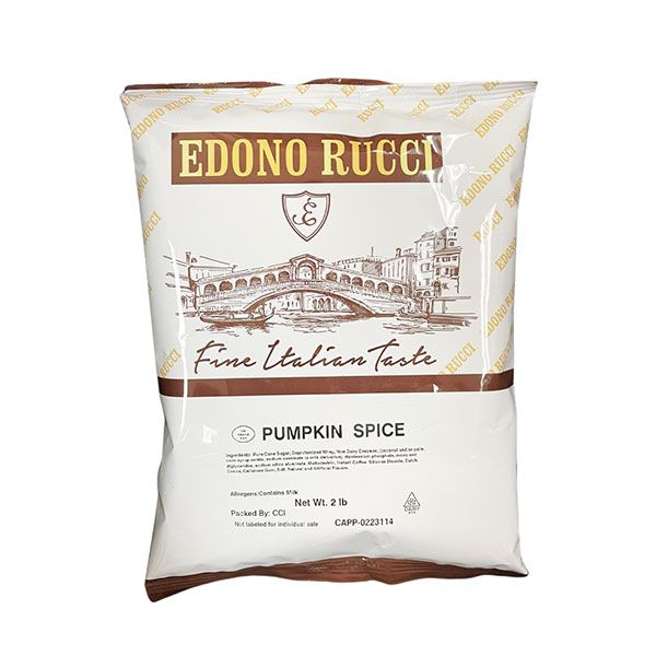  Edono Rucci Pumpkin Spice Cappuccino Mix, 2 Bags (2 Lbs Each)
