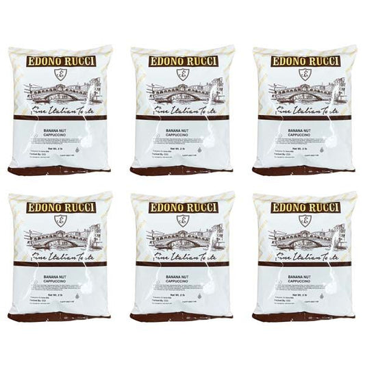  Edono Rucci Banana Nut Powdered Cappuccino Mix, 6/2 Lb Bags