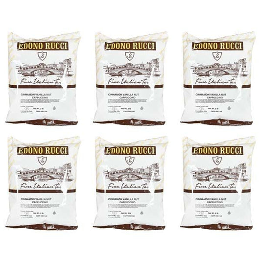  Edono Rucci Cinnamon Vanilla Nut Powdered Cappuccino Mix, 6/2 Lb Bags