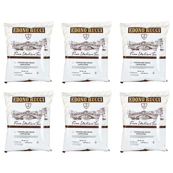  Edono Rucci Cookies And Cream Powdered Cappuccino Mix, 6/2 Lb Bags