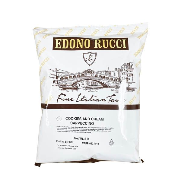  Edono Rucci Cookies And Cream Powdered Cappuccino Mix, 2 Lb Bag