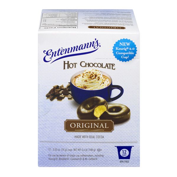  Entenmann's Single Serve Coffee, Hot Chocolate Original, 6/12 Count