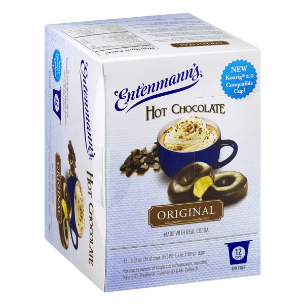  Entenmann's Single Serve Coffee, Hot Chocolate Original, 6/12 Count