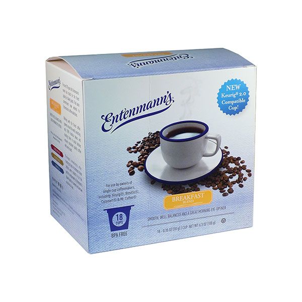  Entenmann's Single Serve Coffee, Breakfast Blend, 4/18 (72 Count)