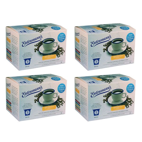  Entenmann's Single Serve Coffee, Breakfast Blend, 4/10 (40 Count)