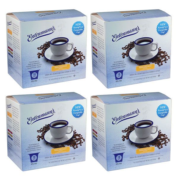  Entenmann's Single Serve Coffee, Breakfast Blend, 4/18 (72 Count)