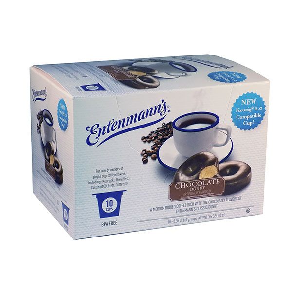  Entenmann's Single Serve Coffee, Chocolate Donut, 4/10 (40 Count)