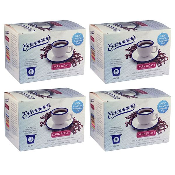  Entenmann's Single Serve Coffee, Dark Roast, 4/10 (40 Count)
