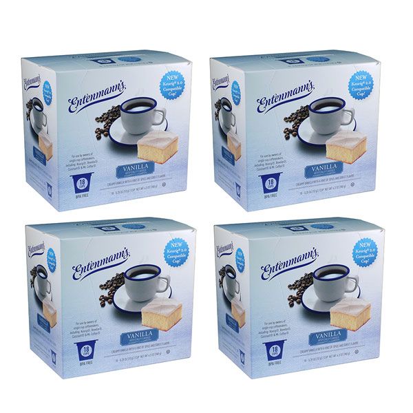  Entenmann's Single Serve Coffee Vanilla, 4/18 (72 Count)