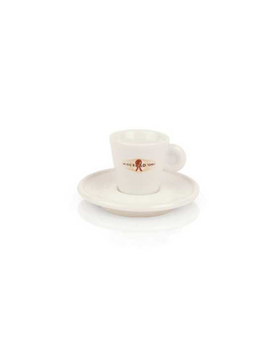  Miscela D'Oro Espresso Cups W/ Saucers, Porcelain, Pack Of 6