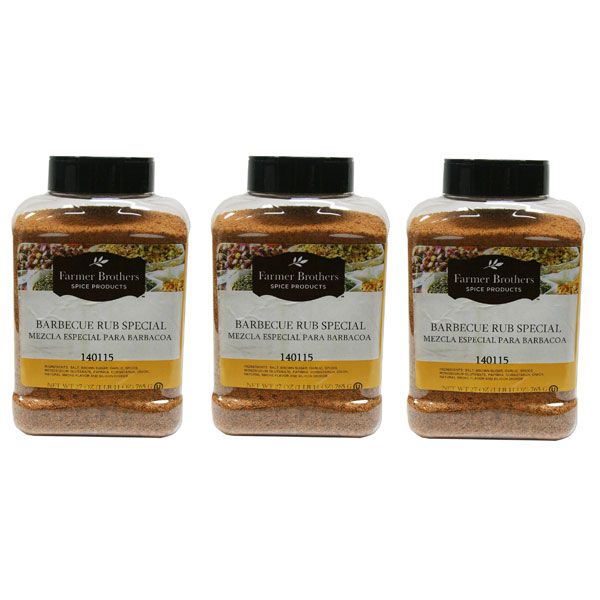  Farmer Brothers Barbecue Rub Special (3 Bottle/1 Lb 11 Oz ) 