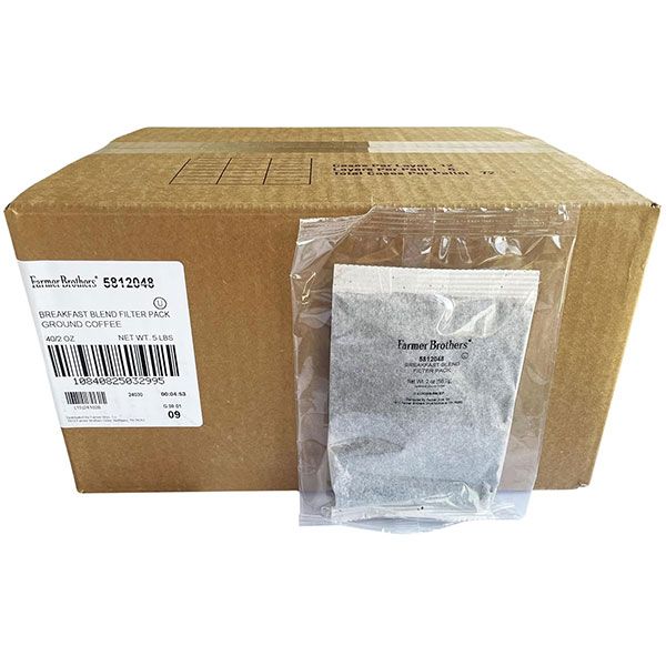  Farmer Brothers Coffee - Ground Medium Roast 2 Oz Filterpack, Individually Wrapped (Bulk 40 Pack)