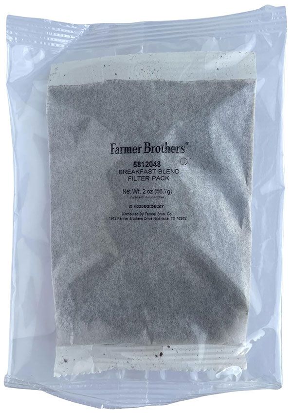  Farmer Brothers Coffee - Ground Medium Roast 2 Oz Filterpack, Individually Wrapped (Bulk 40 Pack)