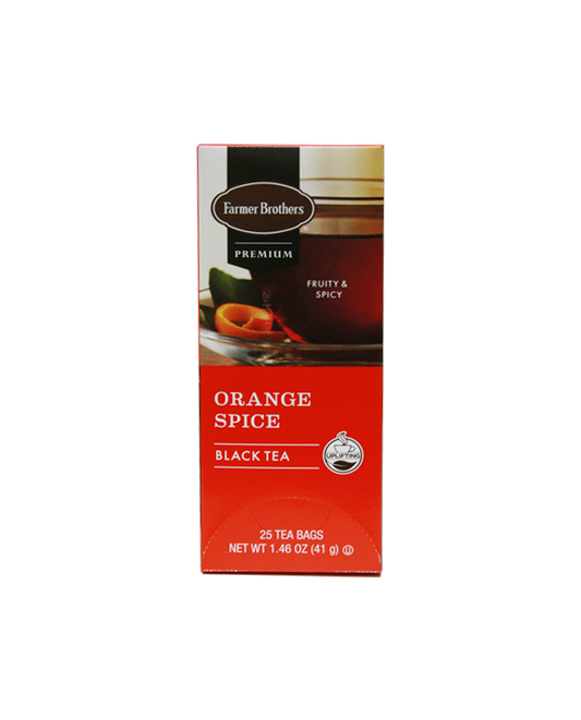  Farmer Brothers Premium: Orange Spice Hot Tea, 1/25 Ct Tea Box