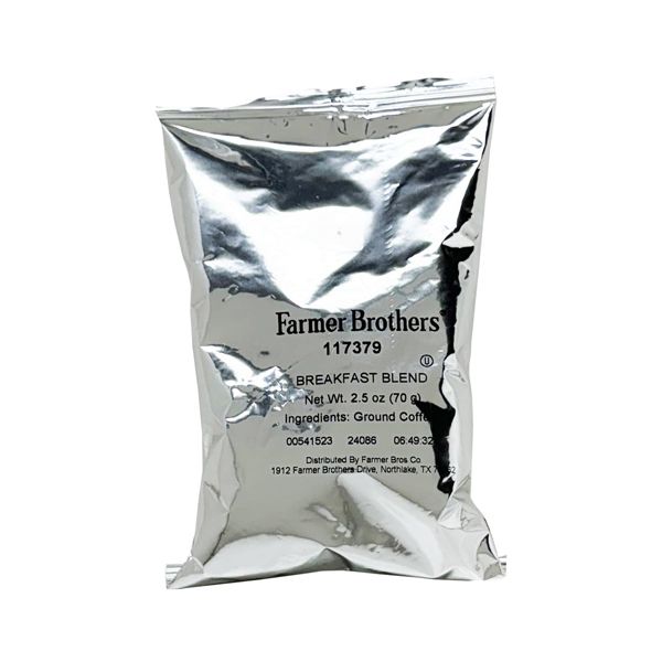  Farmer Brothers, Breakfast Blend Ground Coffee, 96/2.5oz Packets