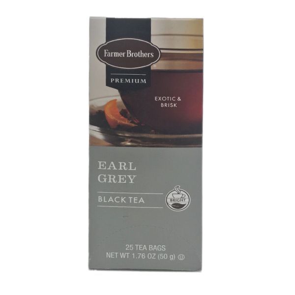  Farmer Brothers Premium: Earl Grey Hot Tea, 6/25 Ct Tea Boxes