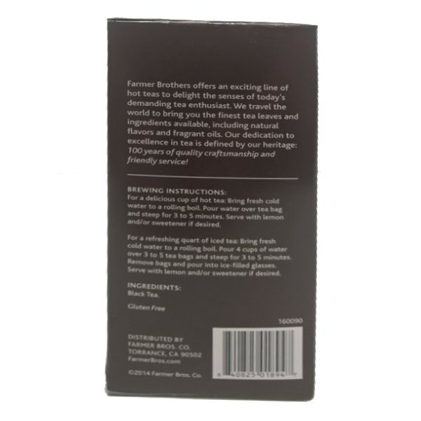  Farmer Brothers Premium: English Tradition, 6/25 Ct Tea Boxes
