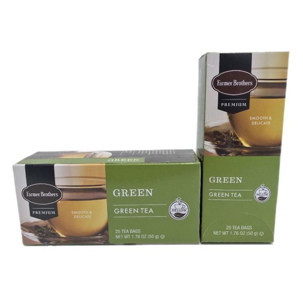  Farmer Brothers Premium: Green Tea, 1/25 Ct Tea Box