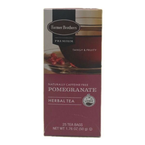  Farmer Brothers Premium: Pomegranate Hot Tea, 6/25 Ct Tea Boxes