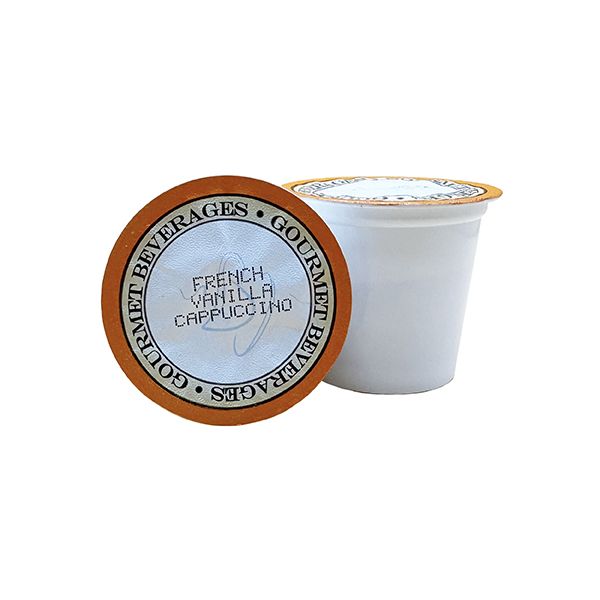  Caffe De Aroma Cappuccino Sampler, 24 Cups – 8 Each Vanilla Chai, Caramel, French Vanilla