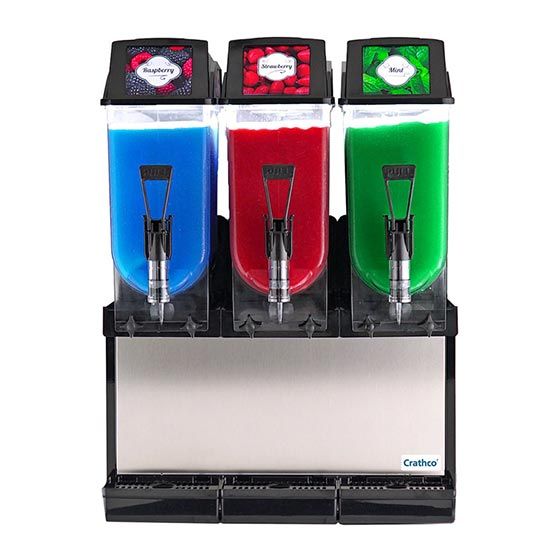 Crathco FROSTY 3 (1206-011) Triple 3.2 Gallon Granita / Slushy / Frozen Beverage Machine, 115V